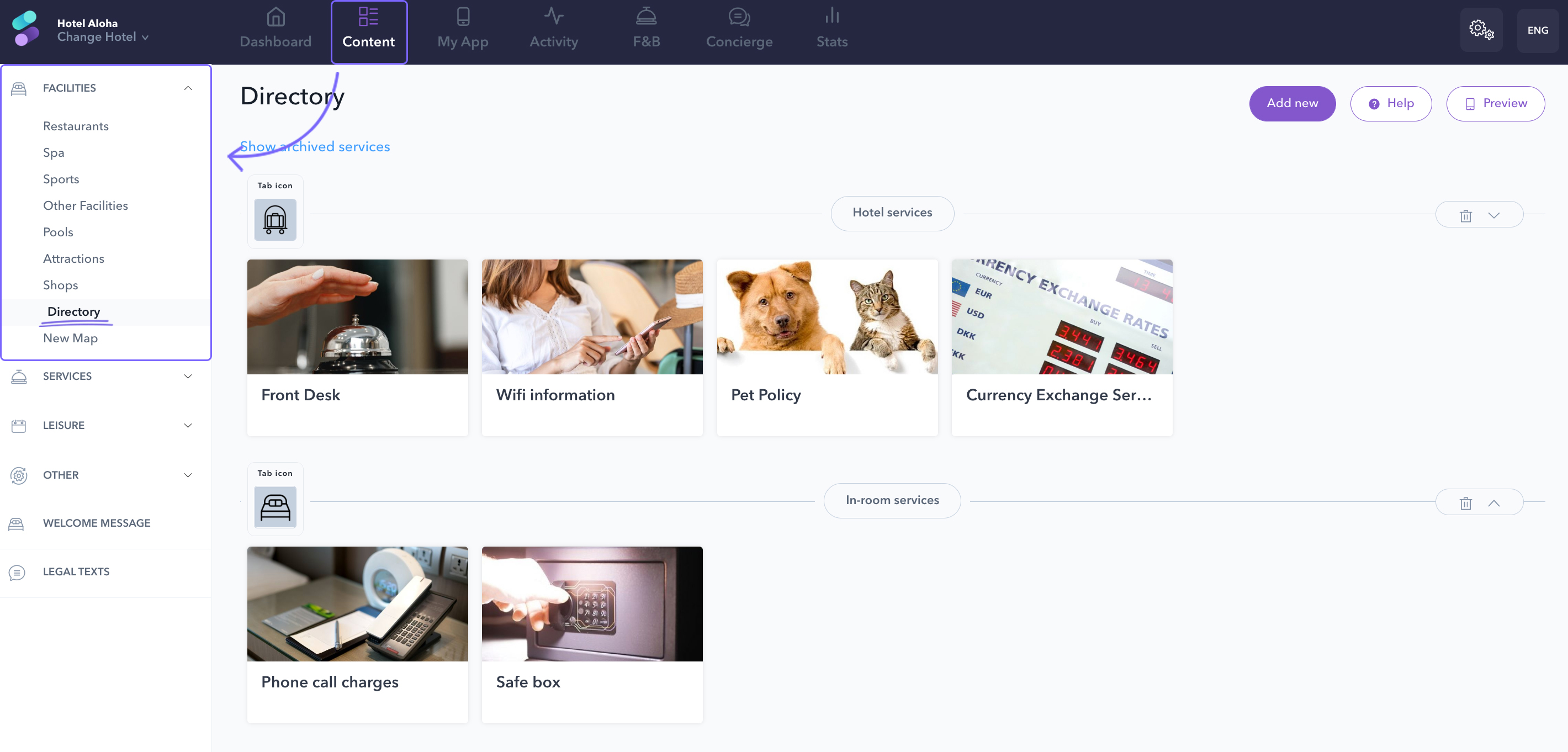 What is the Directory feature and how can it help you?
