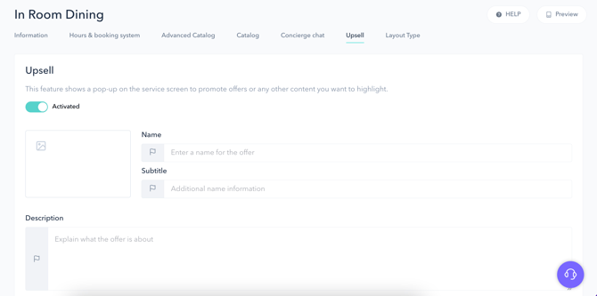 Create an upsell pop-up for RS 02EN