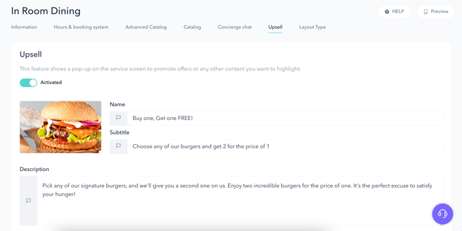 Create an upsell pop-up for RS 03EN