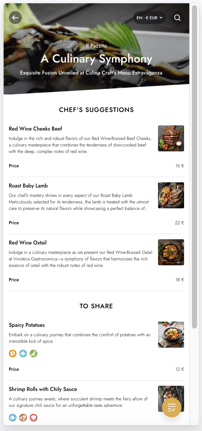 How to add a restaurant menu using the advanced catalog 02EN