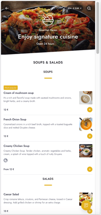 How to add a room service menu using the advanced catalog 03EN