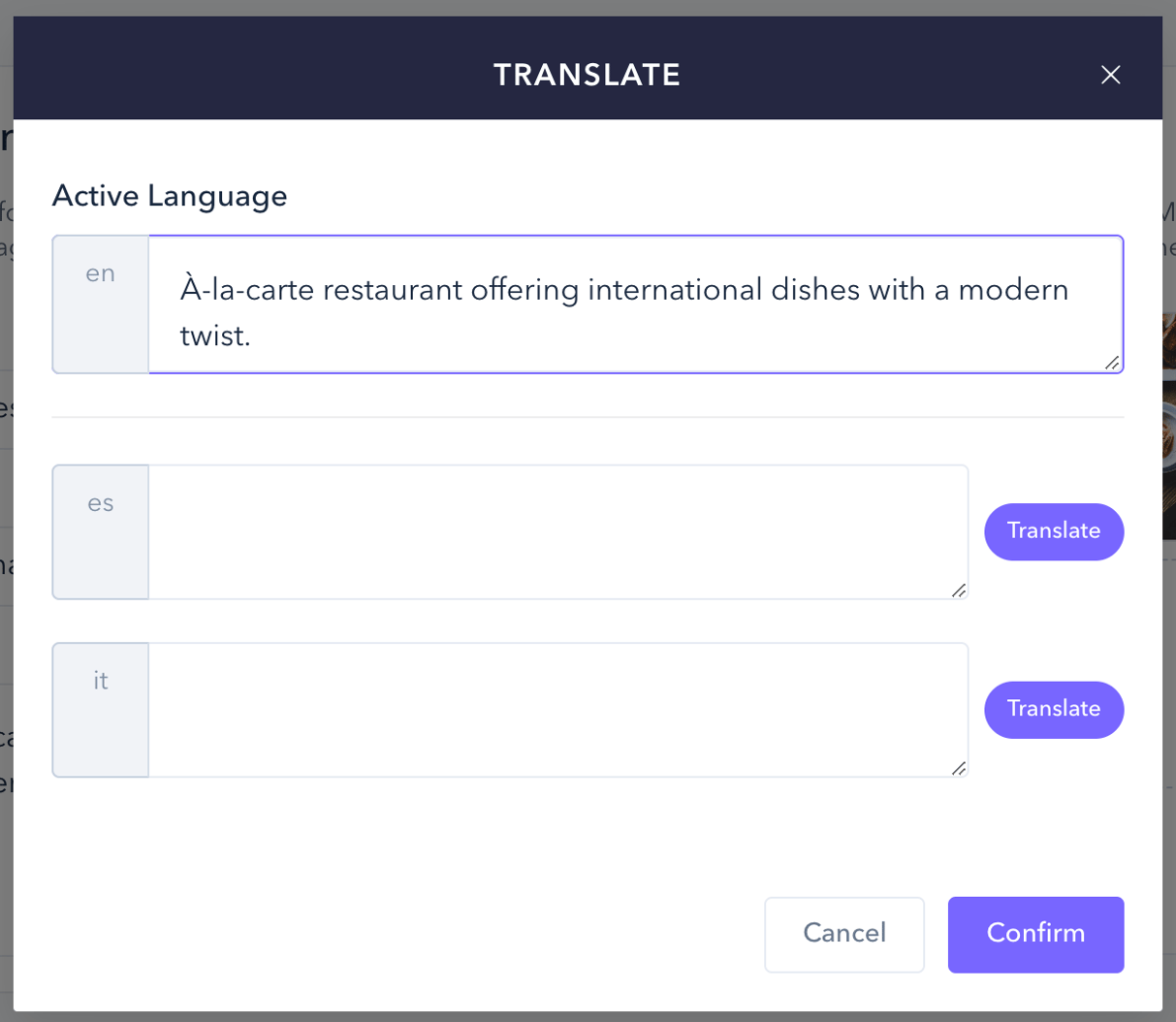 Universal Language Text Box How to add content in different languages in the CMS