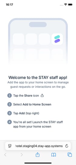 How to add the staff app to a smartphone home screen_EN_01