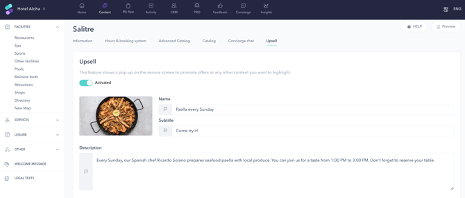 How to create an upsell pop-up for a restaurant 03EN