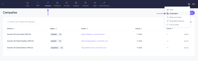 How to create and send a corporate campaign_ES01