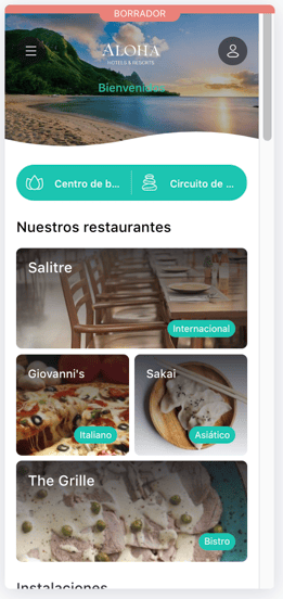 How to make a spa visible on the app home screen 04ES