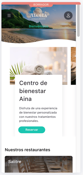 How to make a spa visible on the app home screen 05ES