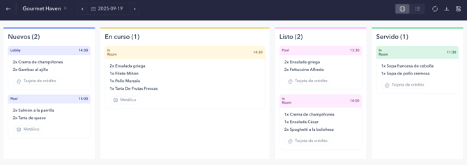 How to manage orders for a room service 01ES