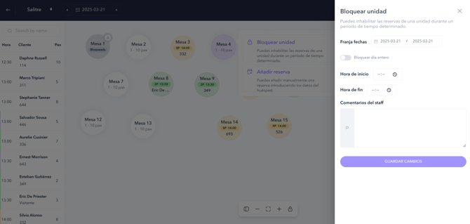 How to manage restaurant bookings with the PRO booking system_06ES