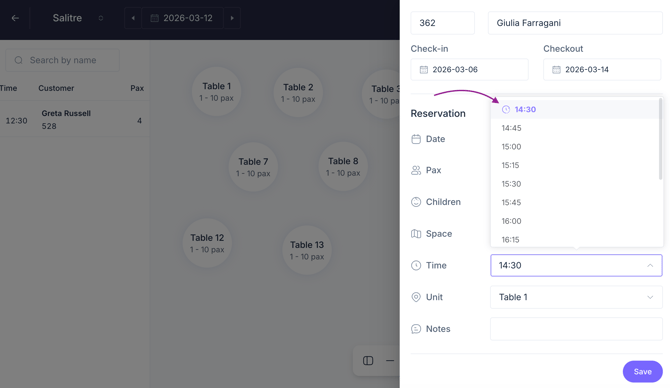 How to manage restaurant bookings with the PRO booking system_11EN