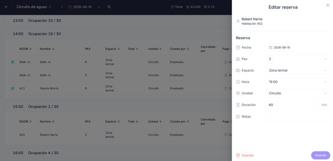 How to manage thermal circuit bookings with the PRO booking system_03ES