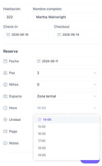 How to manage thermal circuit bookings with the PRO booking system_06ES