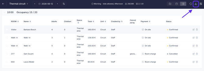 How to manage thermal circuit bookings with the PRO booking system_11EN
