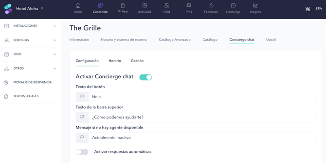 How to set up Concierge chat in a restaurant01ES