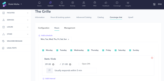How to set up Concierge chat in a restaurant02EN