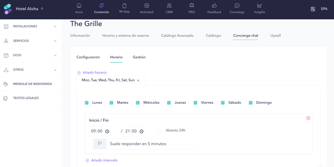 How to set up Concierge chat in a restaurant02ES