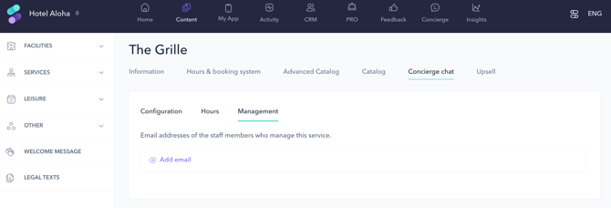 How to set up Concierge chat in a restaurant03EN