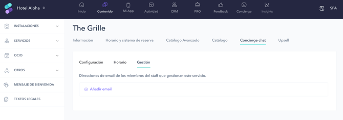 How to set up Concierge chat in a restaurant03ES