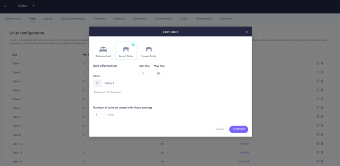 How to set up the PRO booking system for a restaurant 04EN