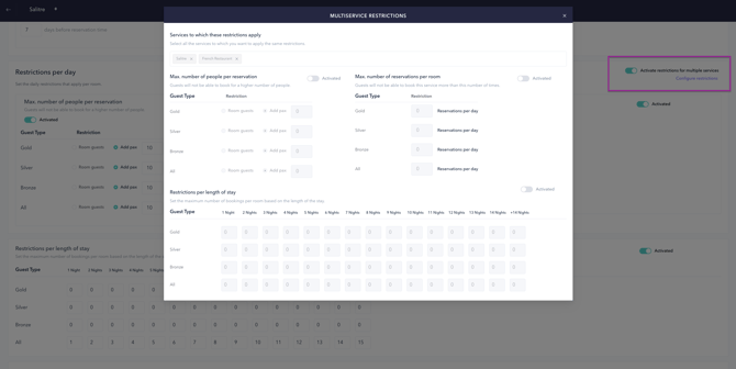 How to set up the PRO booking system for a restaurant 10EN