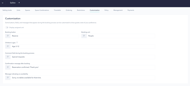How to set up the PRO booking system for a restaurant 12EN
