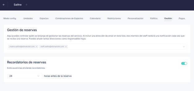 How to set up the PRO booking system for a restaurant 14ES_updated_