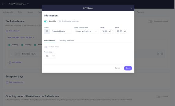 How to set up the PRO booking system for a spa-APPOINTMENT 07EN