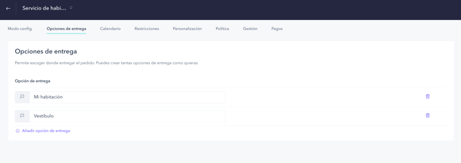 How to set up the PRO ordering system for a room service 04ES