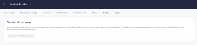 How to set up the PRO ordering system for a room service 10ES
