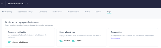 How to set up the PRO ordering system for a room service 11ES