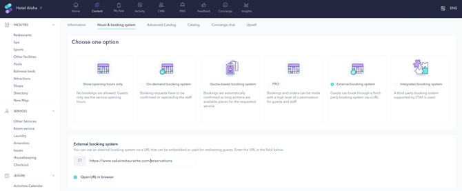 How to set up the external booking system for a restaurant_01EN