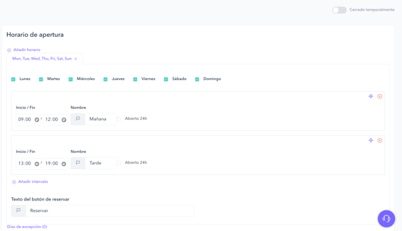 How to set up the external booking system for a spa 02ES