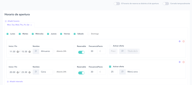 How to set up the on-demand booking system for a restaurant 02ES