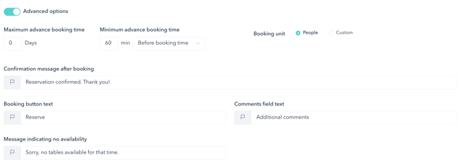 How to set up the quota-based booking system for a restaurant03EN