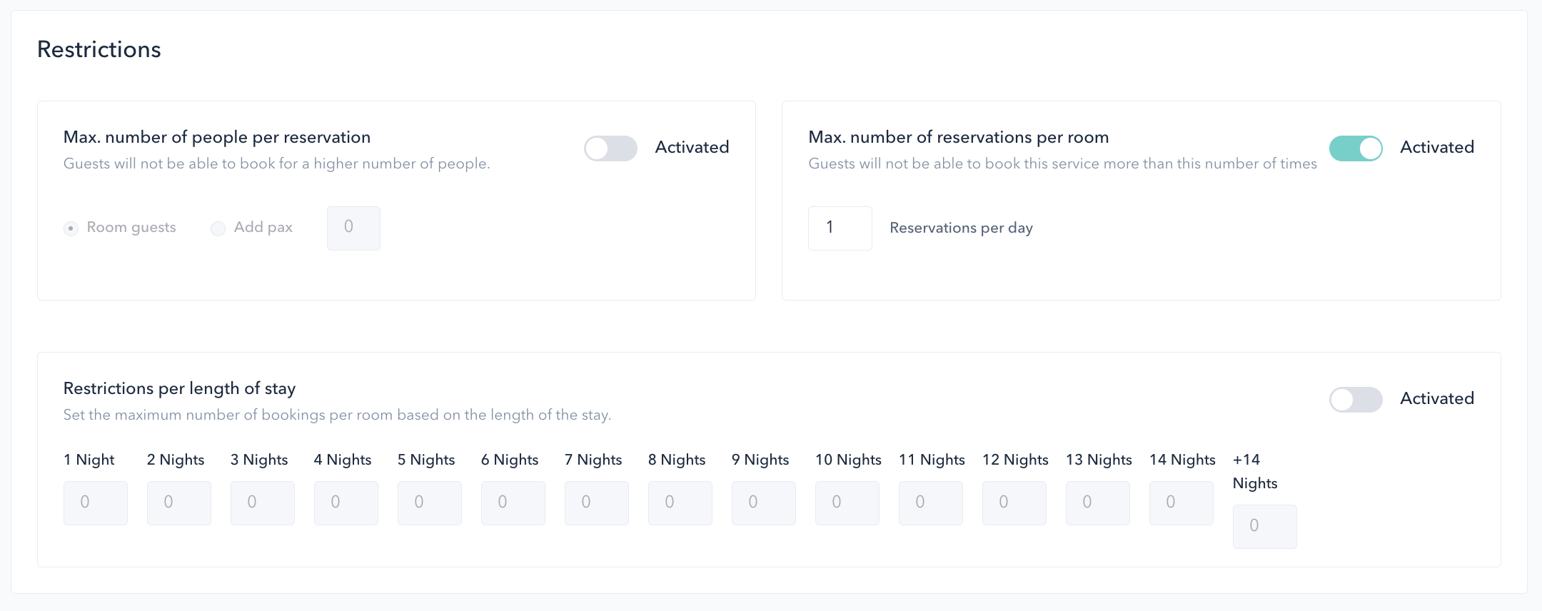 How to set up the quota-based booking system for a restaurant06EN
