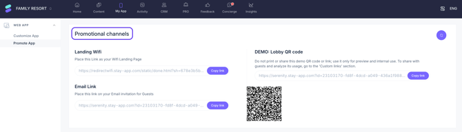 How to use links from the Promotional channels section_EN01