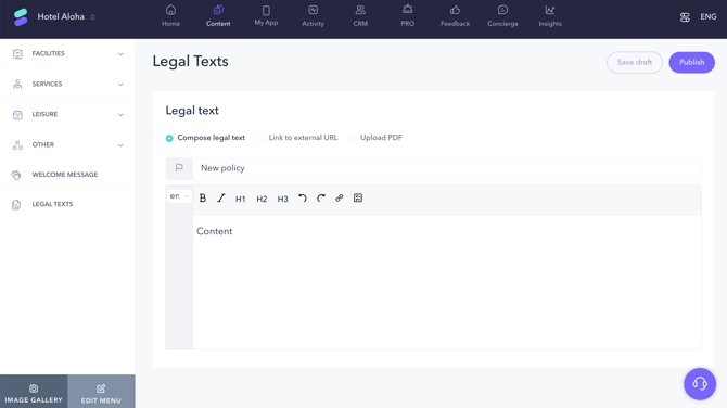 How to create a legal notice and attach it to a kids club_03EN