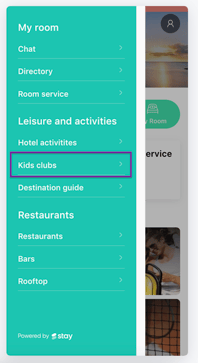 How to make a kids club visible on the app front page_01EN