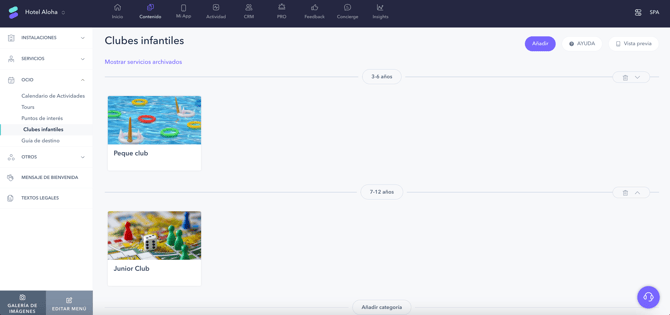 How to organize kids clubs using categories_01ES