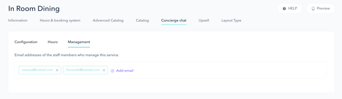Set up Concierge chat in RS 03EN