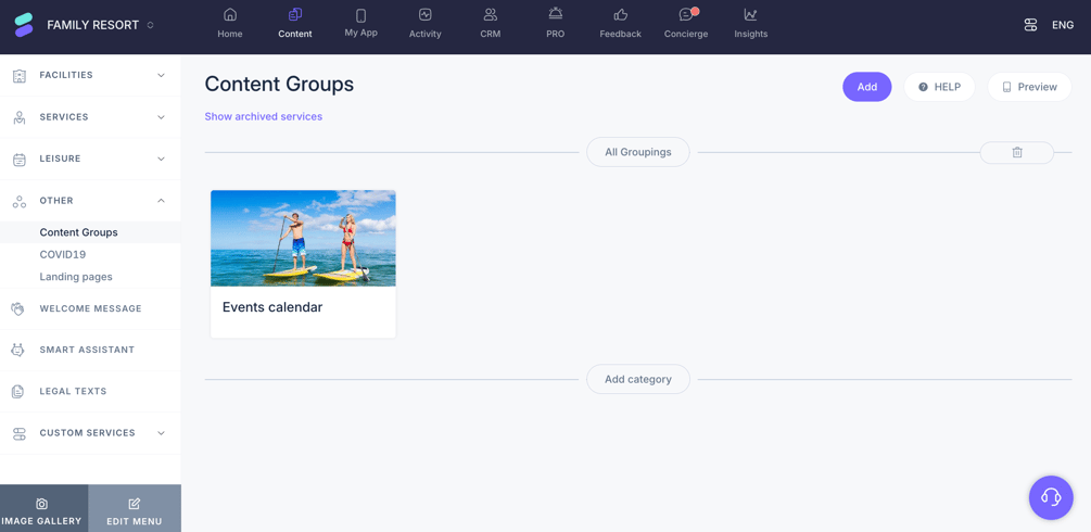 What is the Content groups feature?