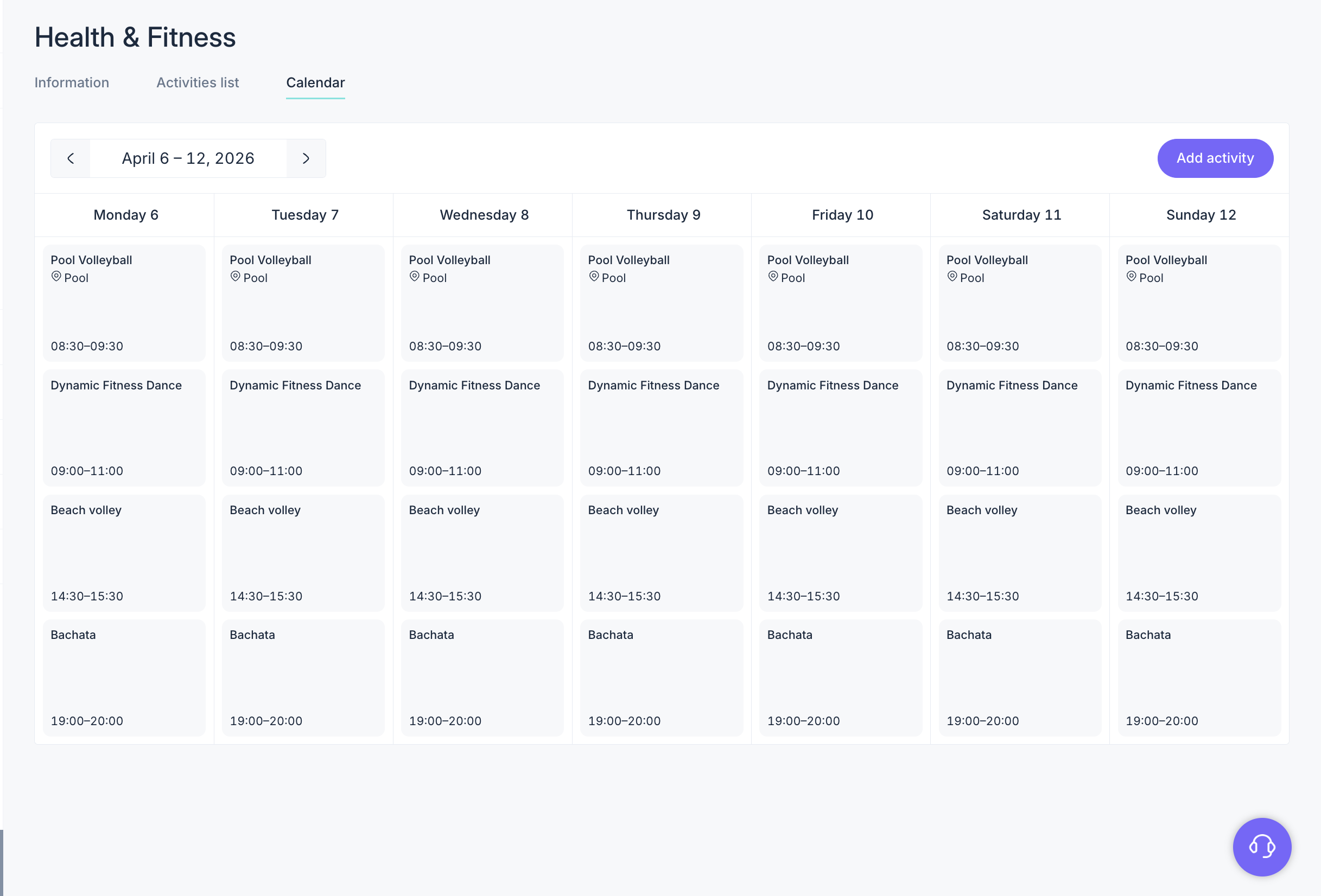 How to add an activity to a calendar