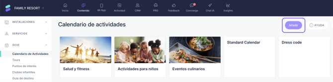 create an activities calendar_01ES