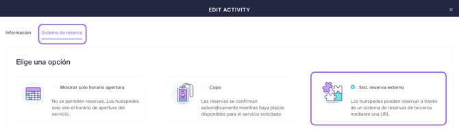 external booking system for an activity_01ES