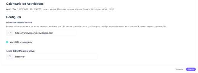 external booking system for an activity_02ES