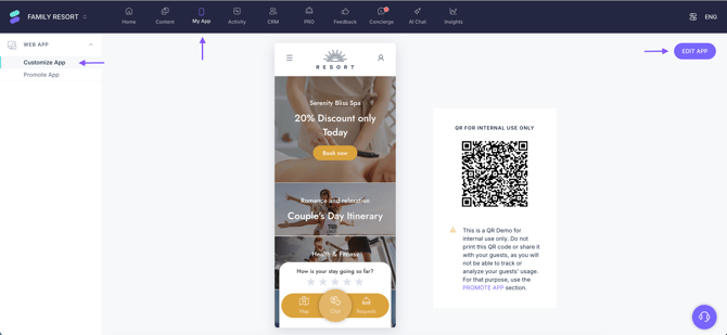 make an activities calendar visible on the app home page01ENES