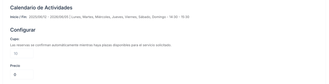quota-based booking system for an activity_02ES