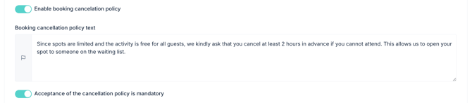 quota-based booking system for an activity_05EN